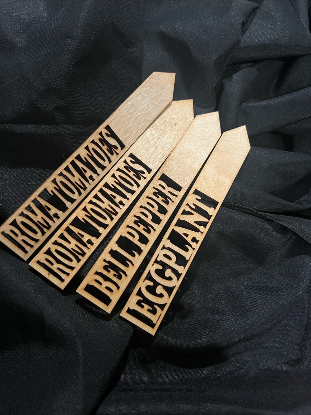 Wooden Garden Plant Markers - Natural Finish (Set)